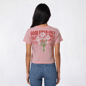 Juniors Attitude Not Included Daisy Pocket Embroidered Tee alternate view